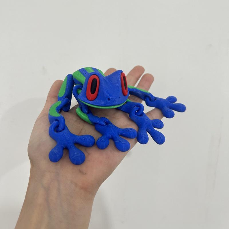 3D Printed Magnetic Tree Frog Ornament - Refrigerator Magnet & Children's Decompression Toy