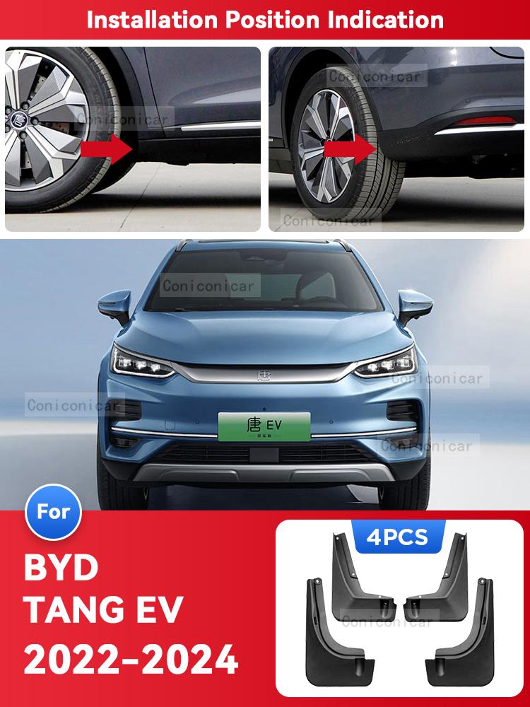 For BYD TANG DM-i EV 2022-2024 Mud Flaps Splash Guard Mudguards MudFlaps Front Rear Fender Styling Car Protector Accessories