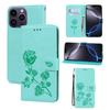 For iPhone 16 Pro Max Case Rose Pattern Leather Wallet Phone Cover with Strap