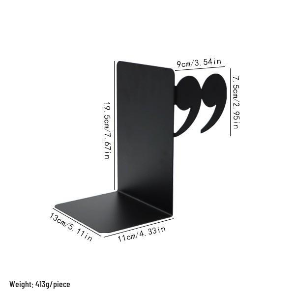 Creative Wrought Iron Metal Book Storage Rack and Personalized Hollowed-Out Bookends