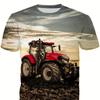 Camiseta Gráfica de Moda con Impresión 3D de Tractor para Hombre Perfecta para el Verano al Aire Libre Diversión Activa Manga Corta