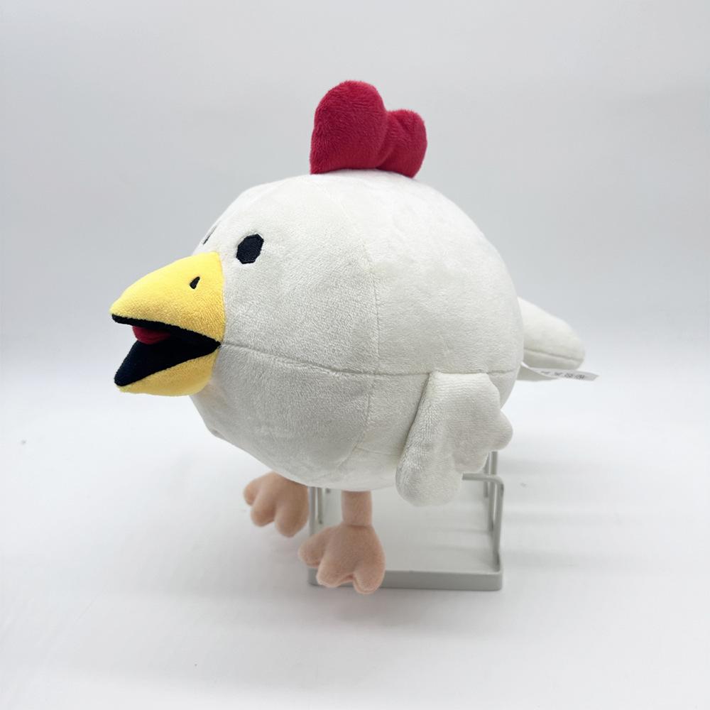 New 26Cm Cute Chicken Gun Plush Toy White Little Flying Chicken Stuffed Animal Doll Soft Pillows Room Decor Kids Xmas Gifts