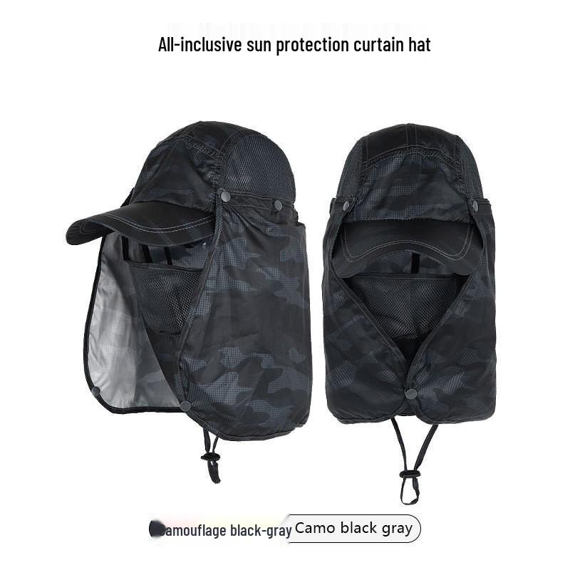 Unisex UV Protection Hat with Detachable Flap – Quick-Drying Sun Hat for Climbing and Fishing