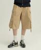 URBANDTYPE Bronx Bio-Washed 3/4 Cargo Pants_Beige