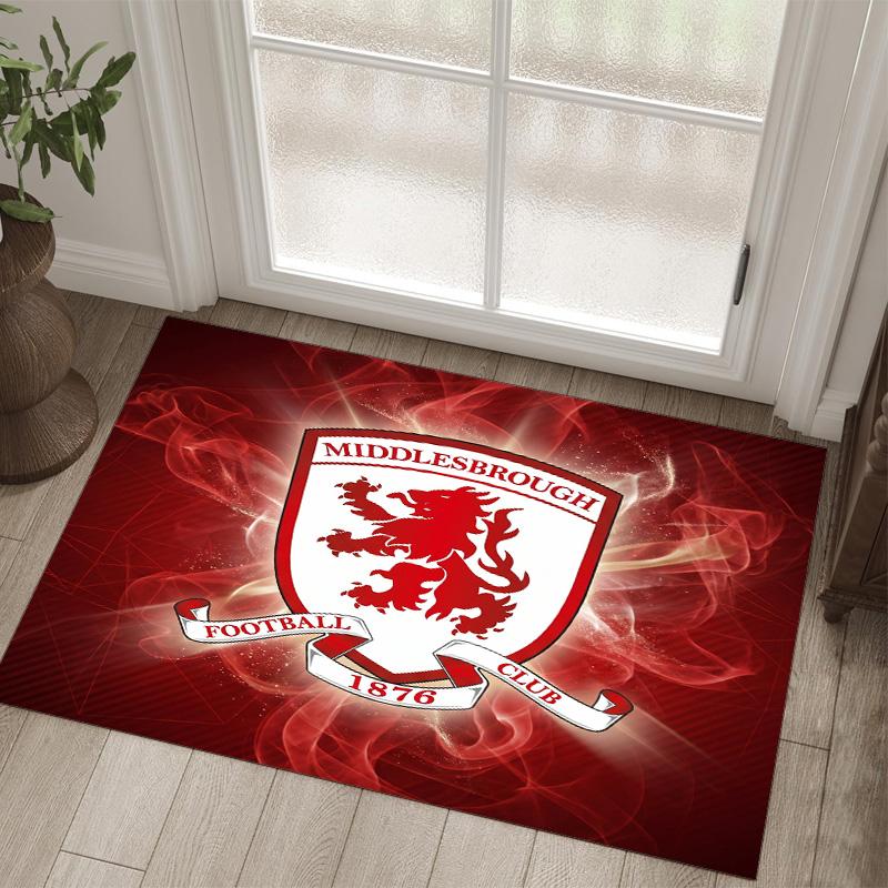 Middlesbrough Design Crystal Velvet Carpet Cozy Non?Slip Printed Rug For Bedroom Living Room Entrance