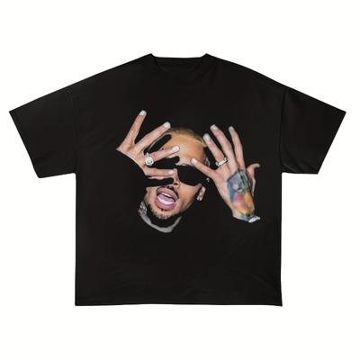 American Vintage Chris Brown Breezy Bowl XX Koncertní tričko Léto Nové Vintage Móda Pánské a Dámské Streetwear