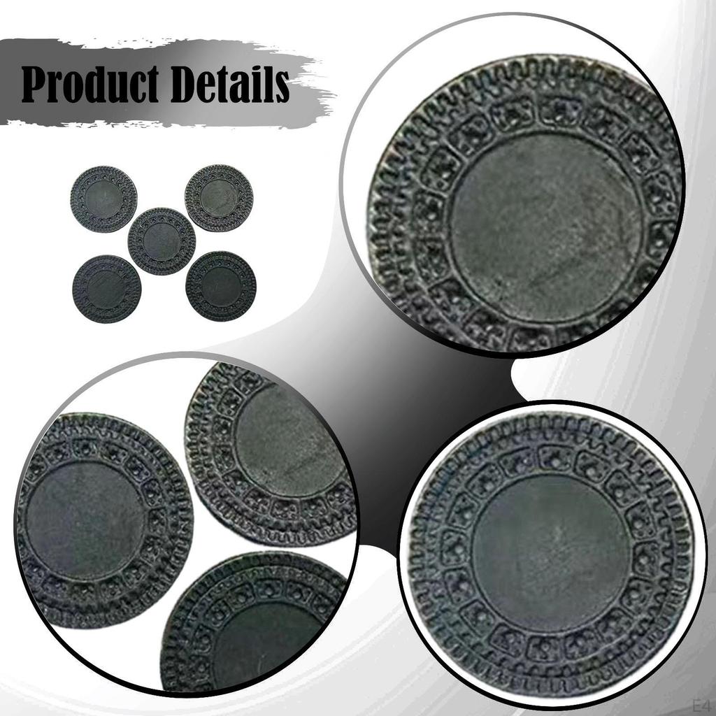 5 Pieces 1/64 Manhole Cover Models Miniature Covers Decorative for Collectors Mini