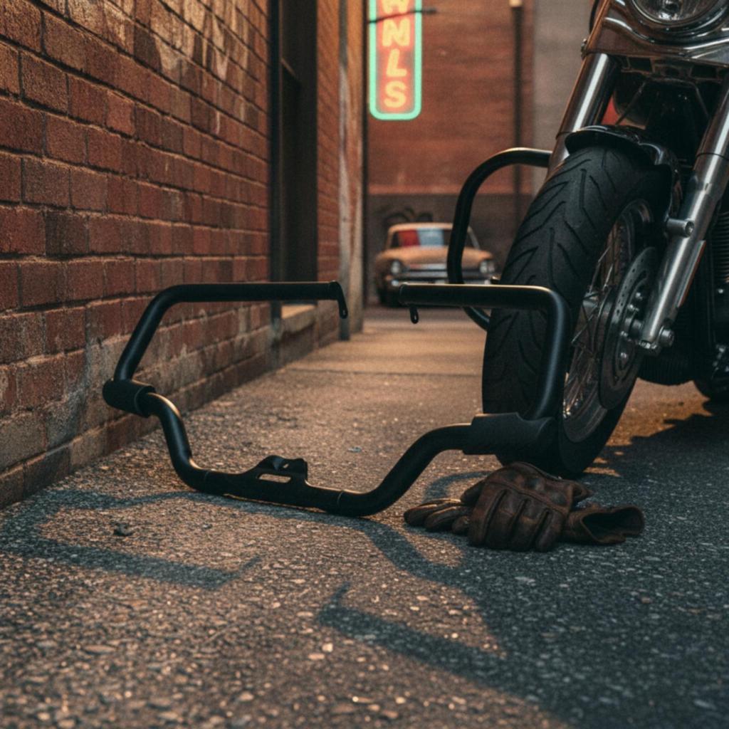 Motorcycle Front Engine Guard Matte Black Deflector