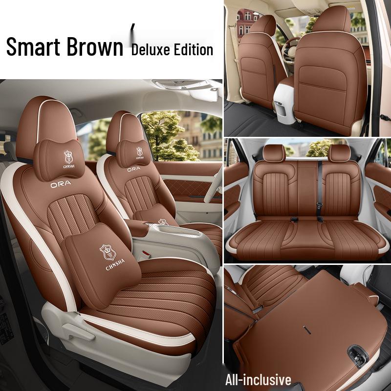 ORA Good Cat Ganzjahres-Leder-Autositzkissen – Universelle Passform Neues Modell