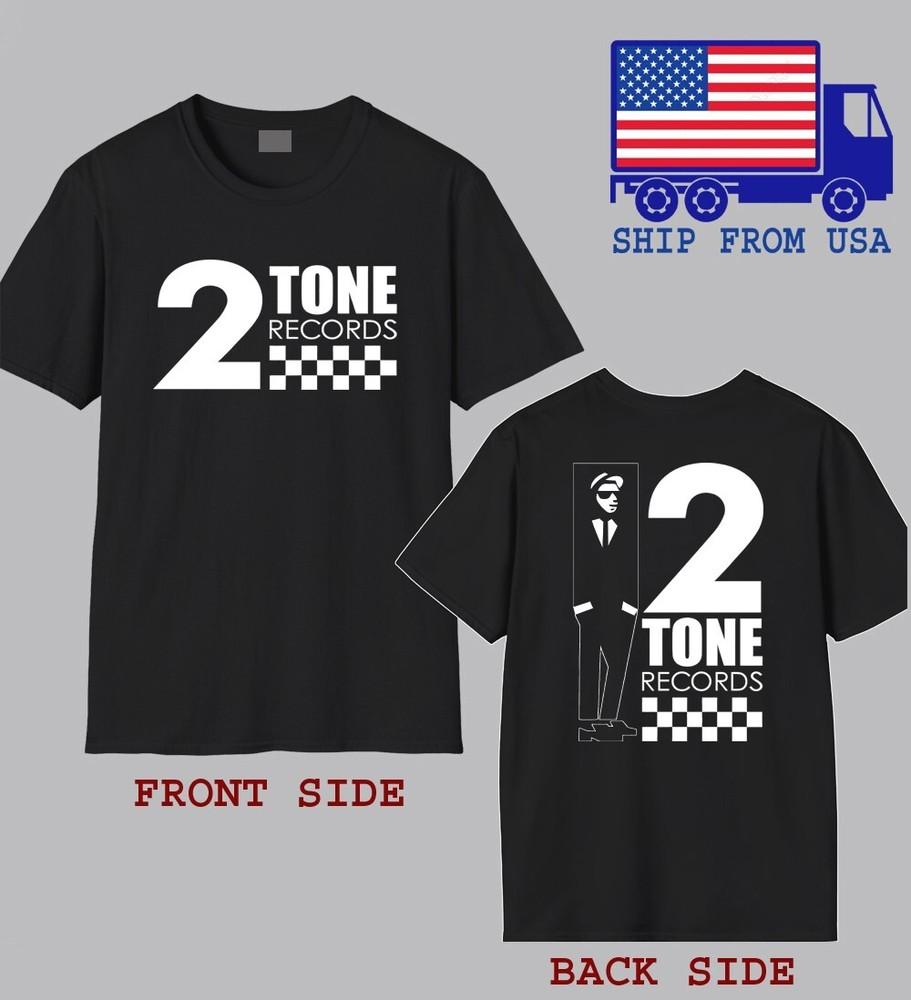 Two Tone 2 Tone Records The Specials Men#039;s Black Size S5XL Unisex T-Shirt XXXL