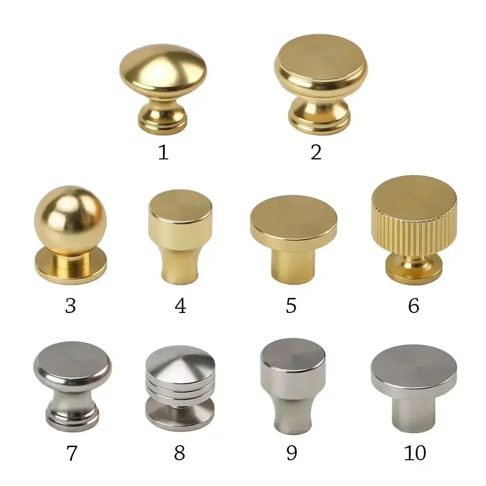 Single Hole Design Cabinet Drawer Knob Space Aluminum Round Door Handle Cupboard Knob Drawer Door Handle Furniture Accessories