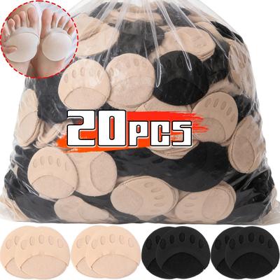 2/20pcs Five Toes Forefoot Pads for Women High Heels Half Insoles Invisible Foot Pain Care Absorbs Shock Socks Toe Pad Inserts