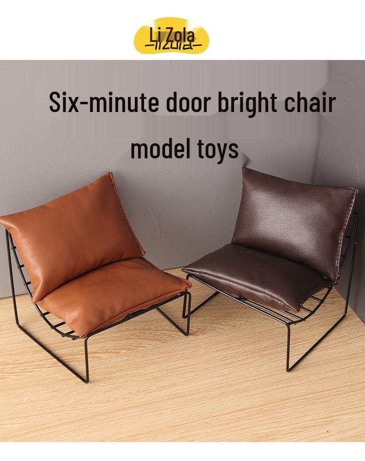 1/6 Scale Wrought Iron Sofa Chair Mini Model for BJD Dollhouse