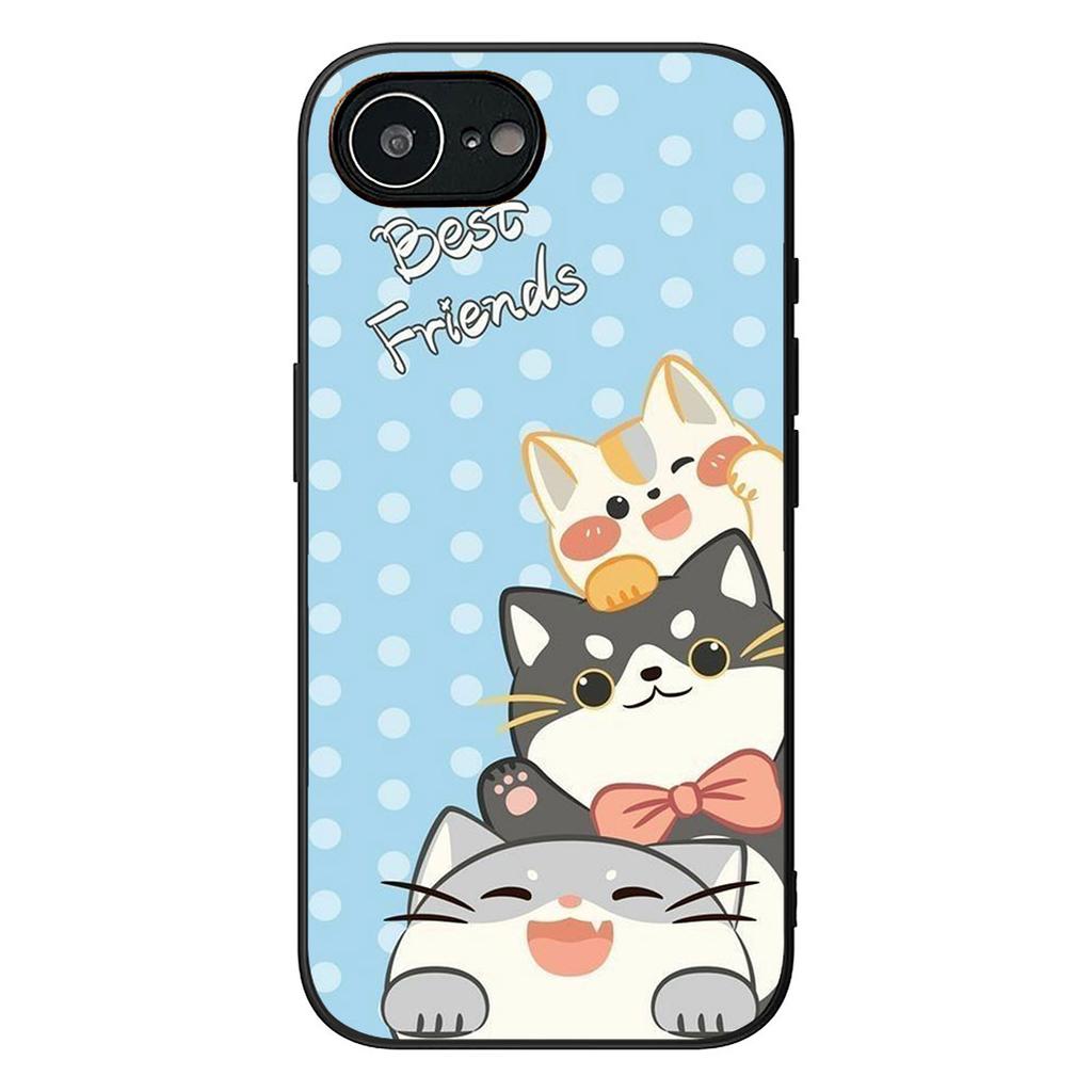 Cute Dog Cartoon Paw Cat Protective Cover for Apple iPhone 12 13 Mini XS 11 Pro Max 7 8 Plus XR SE 2022 SE3 + 8+ Phone Case