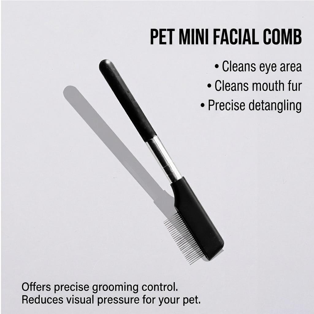 Pet Facial Comb for Dogs and Cats with Fine Teeth Design for Eye and Mouth Hair Cleaning