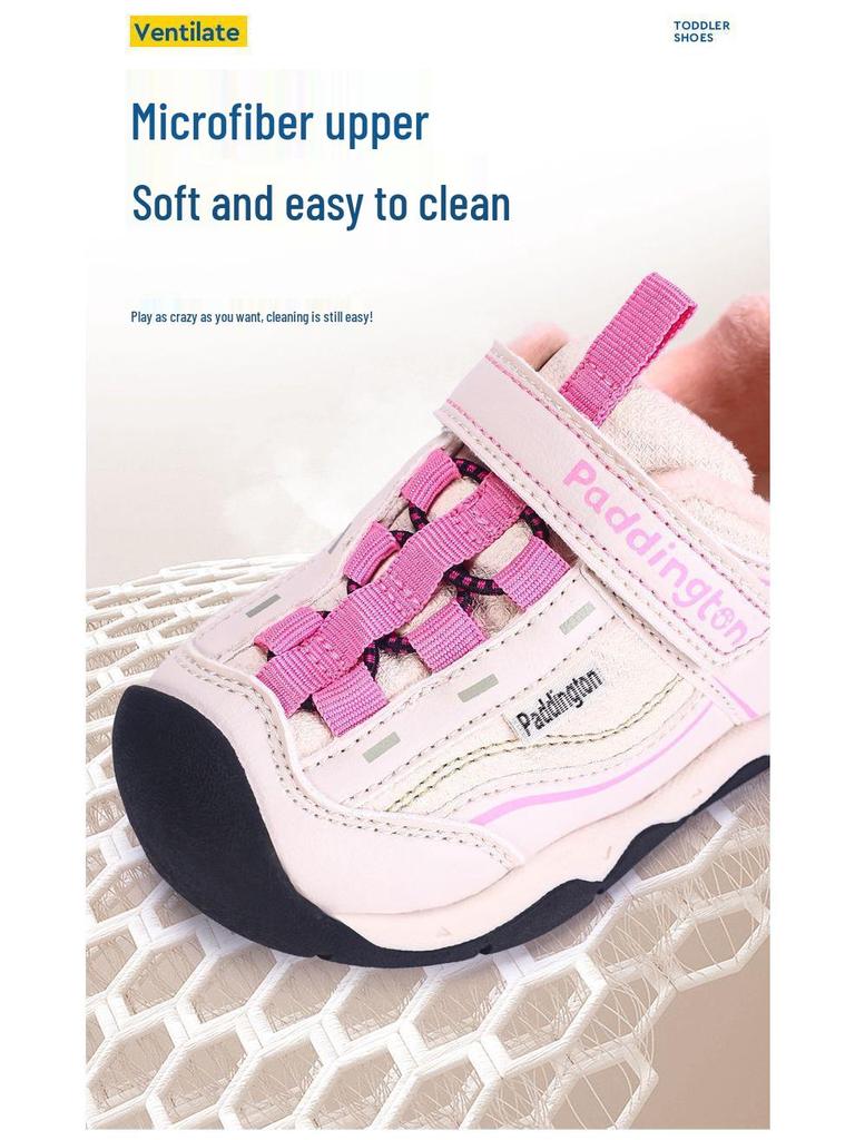 Paddington Bear Toddler Sports Shoes: 2025 Winter Warm Velvet Sneakers for Boys & Girls