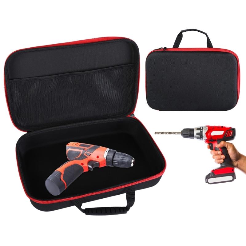 Accessories Storage Case for Electric Grinder Drill, Handheld Tool Storage Bag Tool Carry Pouches Wide Mouth Tool Bag