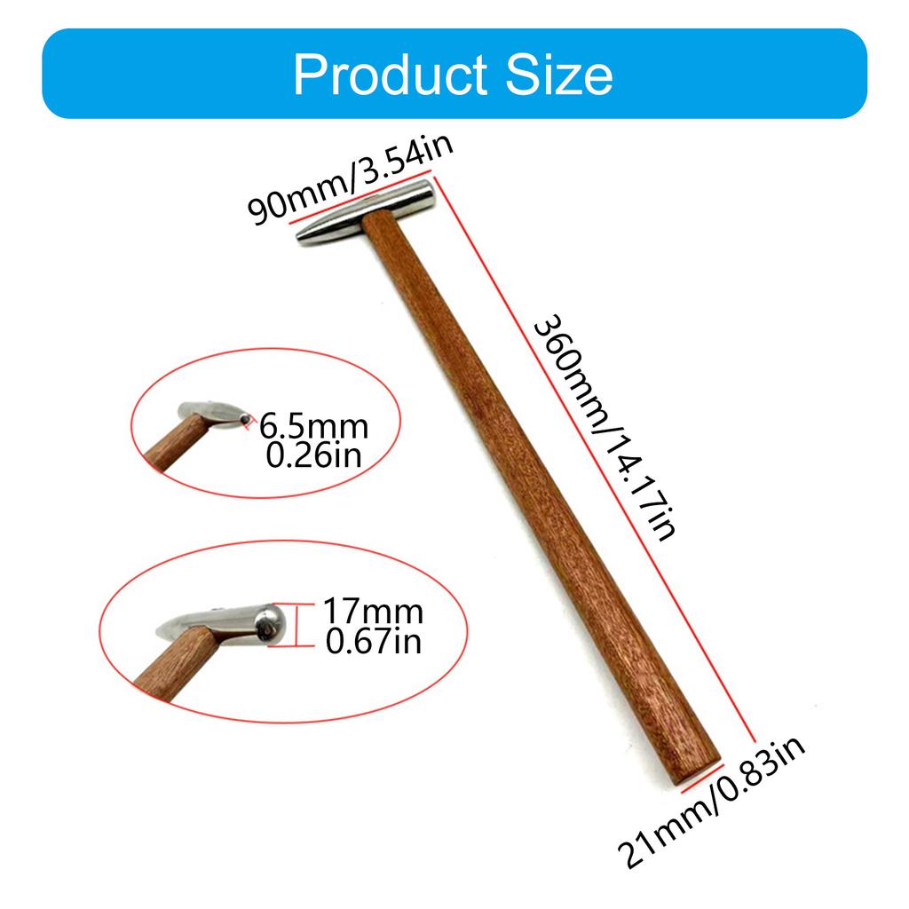 Premium Stainless Steel Car Dents Removal Hammer With Ergonomic Wood Handle For Professional Vehicle Body Repairs
