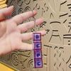 Four-key Transparent Light-up PC Decompression Keyboard Toy Keychain