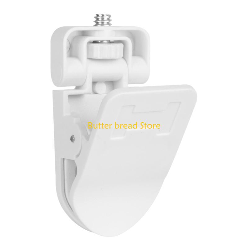 W89C Monitors Camera Mount Clamp Clip with Universal 1/4 Screw Connector for LCD Display Top Fill Light & Webcam Stand