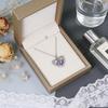 Titanium Steel Rhinestone Heart Necklace - Light Luxury Style for Couples, Spring/Summer Collection