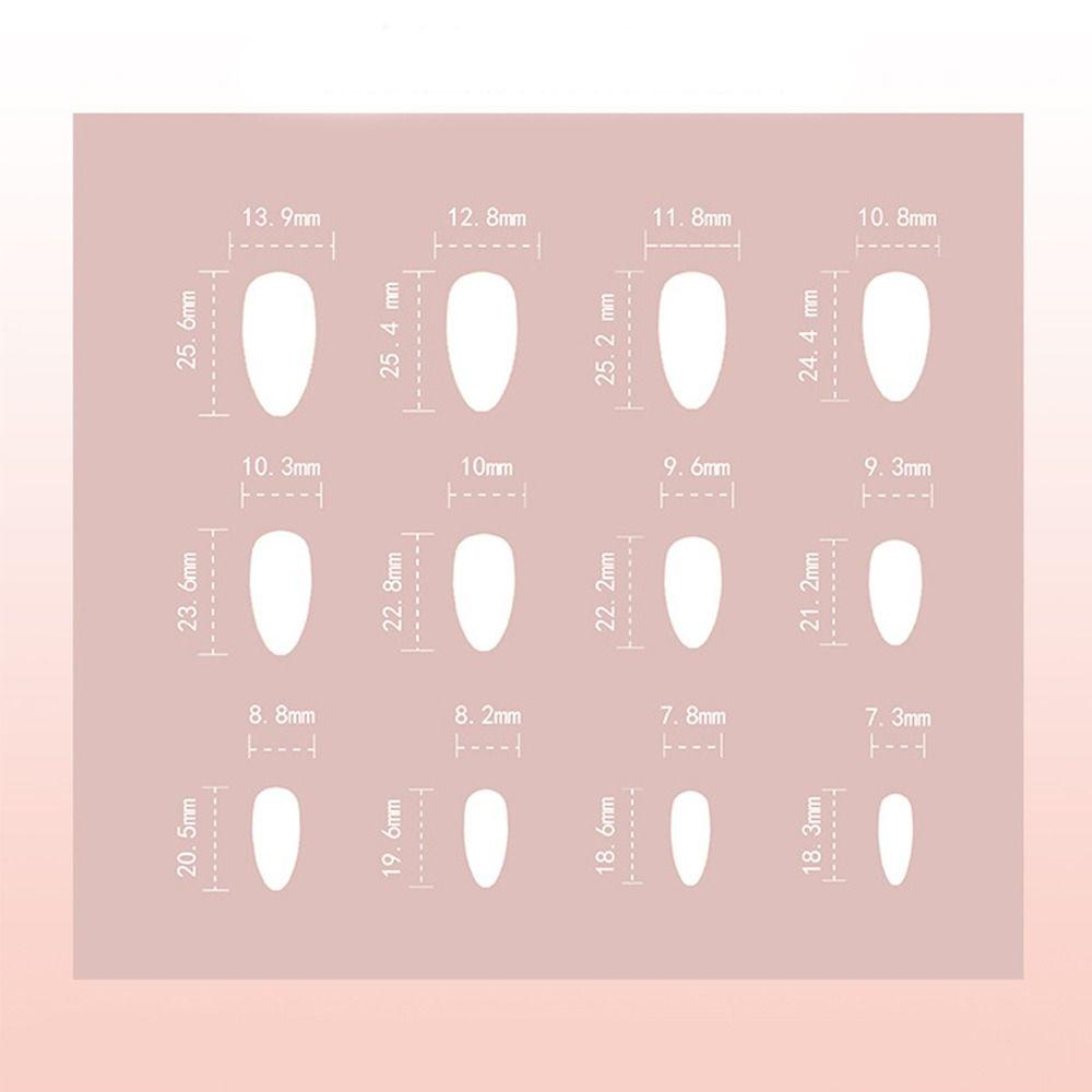 Manicure Long Almond False Nails French Detachable Fake Nails Aurora Press On Nails Women