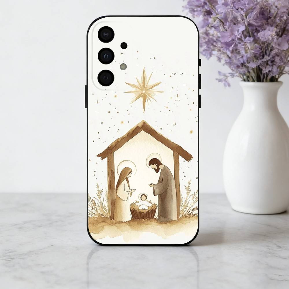 

C-Christian A-Art phone Case For Samsung Galaxy A73,A72,A71,A70,A53,A52,A51,Others Soft Black Shell Samsung a12