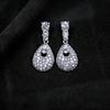 18k Gold Plated Silver Needle Zircon Teardrop Earrings - Luxury, High-End, Unique and Elegant Design