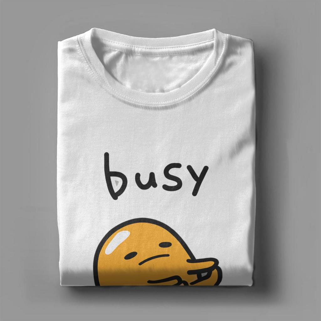 Gudetama Cartoon Eggs Graphic Print T Shirts Men Women  100% Cotton  Tee Shirt Clothing