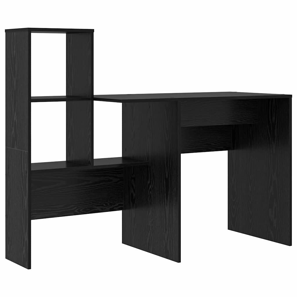 Scrivania Effetto Rovere Nero 131,5 x 50 x 106,5 cm