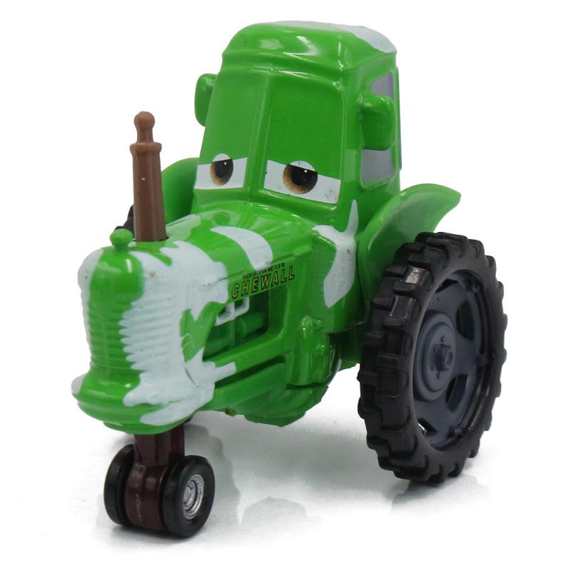 Children's Cartoon Tractor Toy Model - Green and White Alloy Simulation, Perfect Birthday Gift