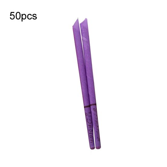 50Pcs Ear Candling Waxing Coning Therapy Smoke Free Natural Beewax with Plug