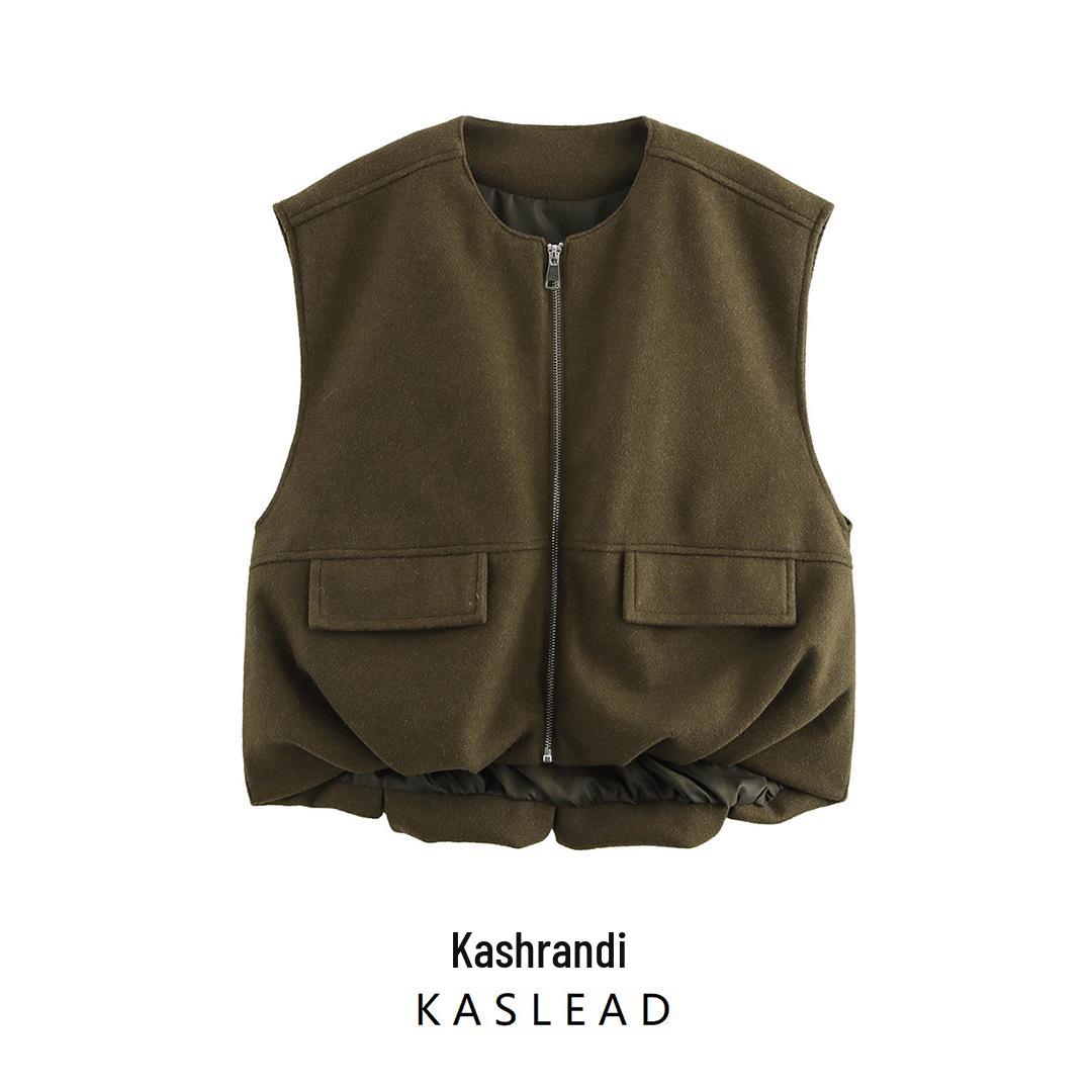

2024 Winter Women s European & American Style Loose Sleeveless Vest S
