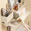 Wall-mounted Bathroom Hair Dryer Shelf Comb Storage Rack Multi-Functional Space Aluminum Storage Box