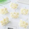 6Pcs Artificial Silk Rose Bundle Fake Flower For Christmas Home Wedding Bridal Bouquet Decoration Accessories Photography Props