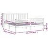 VidaXL Bed Frame with Headboard Grey 200x200 Cm Solid Wood 3193878