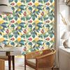 Ladybugs Wallpaper Cream and Turquoise for Living Room and Bedroom 50x1000