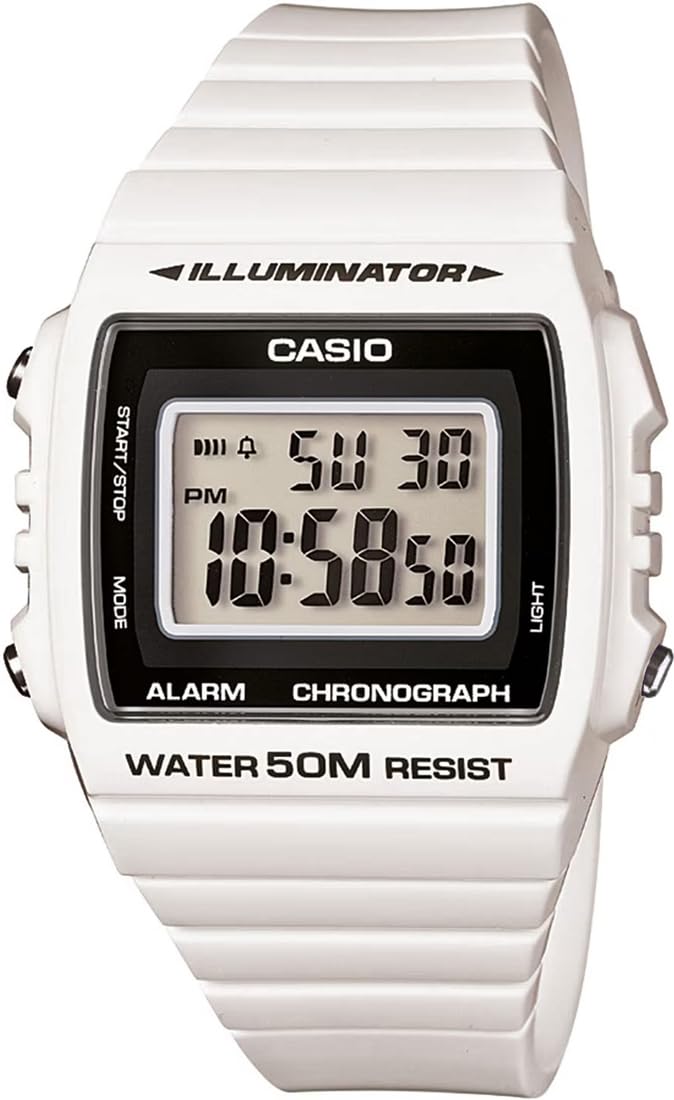 

[Casio] CASIO Standard Digital Watch W-215H-7AV Men s Women s Gloss White x Black Overseas Model [Parallel Import]