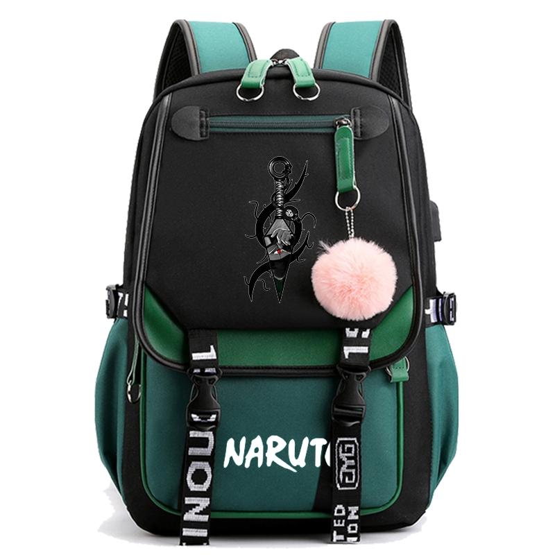 Anime Naruto Ryggsäck Canvas Bokväska Back To School Väska för flicka Pojke Tonåring Skolväska Ryggsäck Herr Dam Fritid Resväska