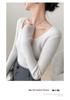 Chic Age-Defying Color-Block U-Neck Cashmere Sweater for Women - Slim Fit, Thick Knit Jacquard.