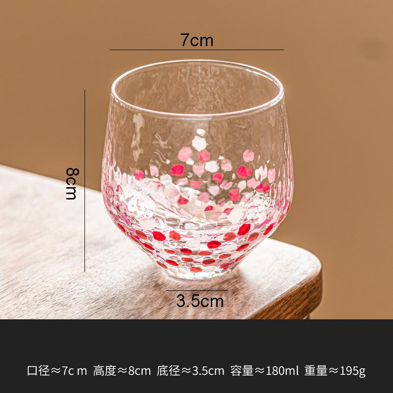 Handgezeichnetes Wellenpunkt-Glas Kreatives Hammer-Muster Joghurtbecher Milchbecher Frühstückstassen Haushaltswassergläser Teetassen