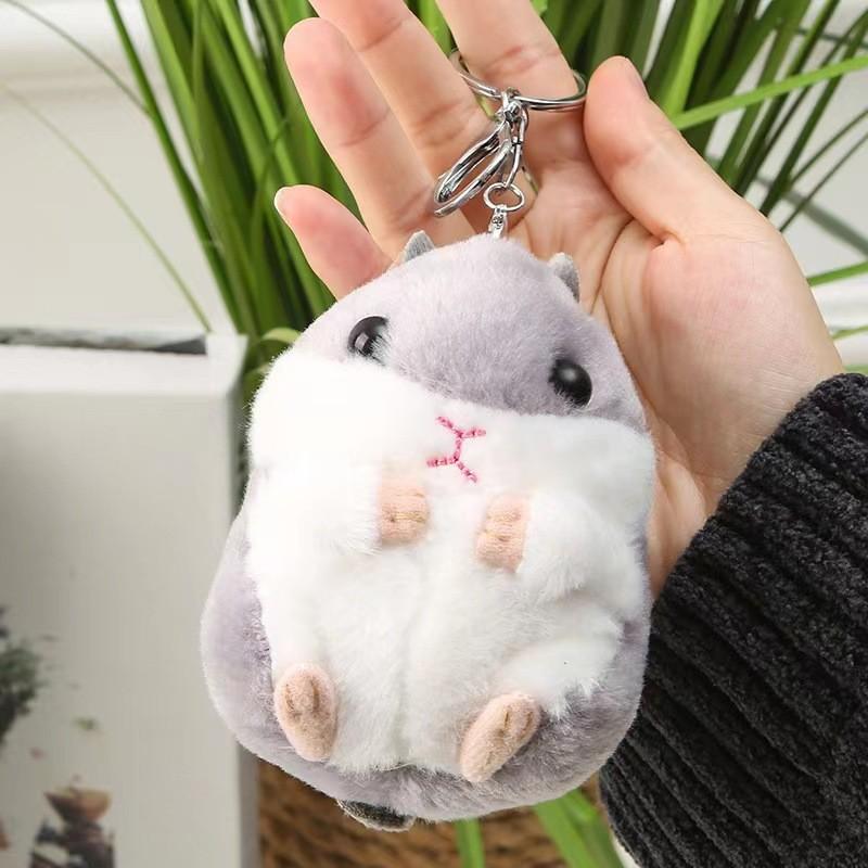 Adorable Creative Hamster Plush Keychain Toy For Cute Animal Lovers 11cm