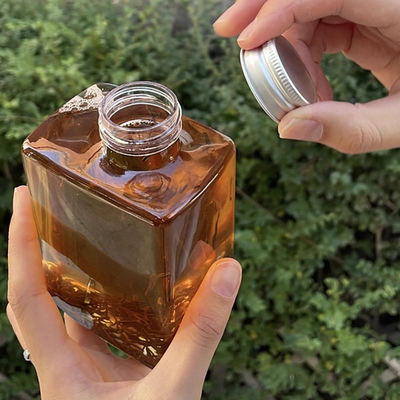 2/5Pcs Storage Bottles & Jars Flower Tea Beverage Bottle Plastic Milk Tea Bottle Flower Juice With Filter Cold Brewing Tea Bottl