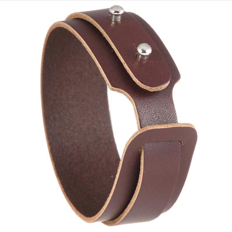 Trend Jewelry Vintage Handmade Weave Genuine Leather Bracelet Men Personalized Cuff Wide Leather Bracelet Pulsera Hombre