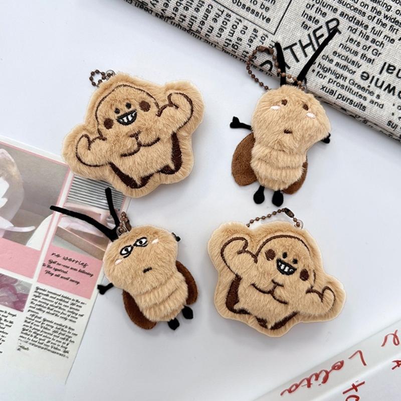 Cartoon Cockroach Plush Bag Charm Bag Pendant for Quick Decoration of Backpacks Purses or Luggage Amusing Design