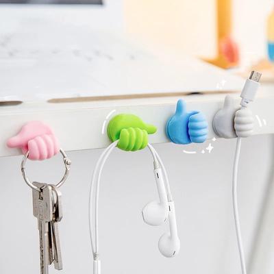 Enrouleur de câble, organisateur de câble, Clip de câble, organisateur de bureau bien rangé, cordon de fil, chargeur USB, support de cordon, support organisateur sécurisé, 4 à 6 pièces