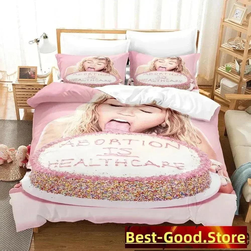 3D Tisk Miley Cyrus Zpěvačka Ložní Souprava Tištěná Ložní Souprava s Povlakem na Polštář Přikrývka na Postel Měkká Queen King Size Ložní Prádlo Domov