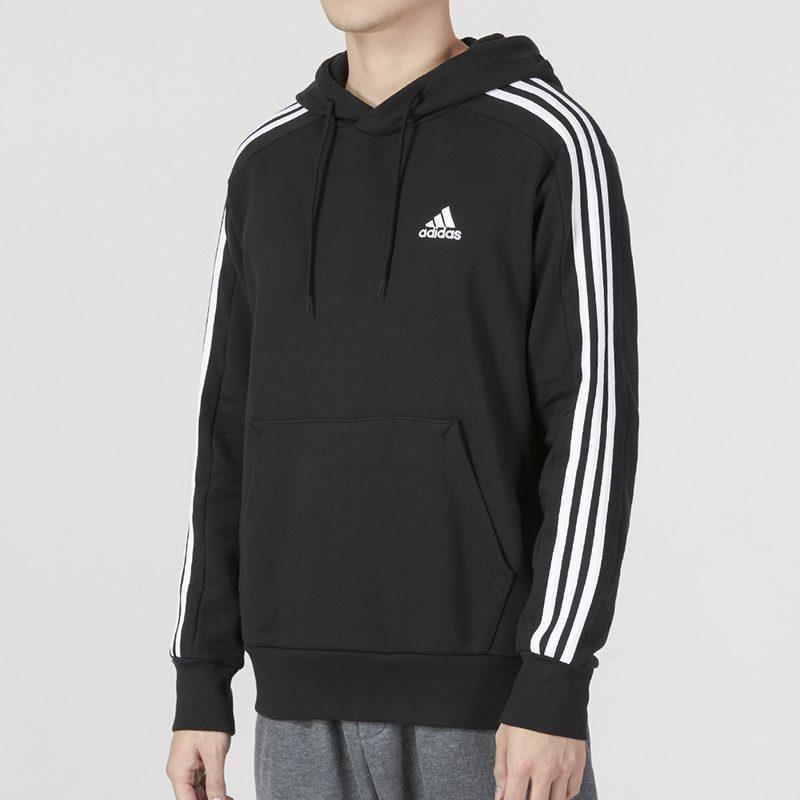 adidas Sweatshirts Men's Black Hooded Moderate Regular IC0435
