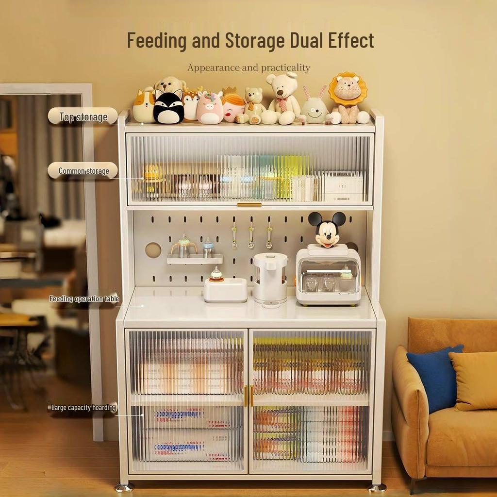 Large Capacity Floor-Standing Baby Formula Feeding Storage Cabinet and Shelf