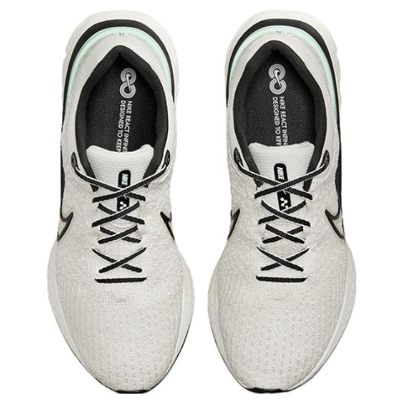 Nike React Infinity Run Flyknit 3 Phantom Black Mint Sneakers DH5392-004
